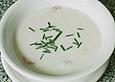 Spargelcremesuppe mit Krabben