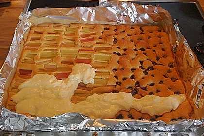 Rhabarberschnitten mit Vanille - Schmand - Guss 50