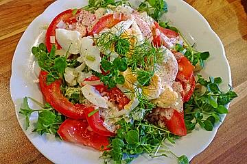 Vogelmieresalat mit Ei
