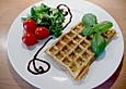 Roquefort - Basilikum - Waffeln