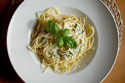 Spaghetti mit Zitronen - Sahne - Soße 1