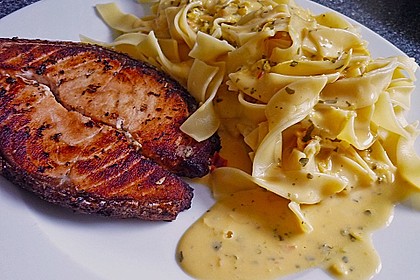 Spaghetti mit Zitronen - Sahne - Soße 5