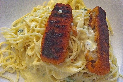 Spaghetti mit Zitronen - Sahne - Soße 13