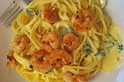 Spaghetti mit Zitronen - Sahne - Soße 9