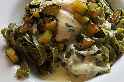 Spaghetti mit Zitronen - Sahne - Soße 4