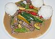 Chinesisches Rinderfilet (scharf) mit buntem Gem&uuml;se und Basmatireis