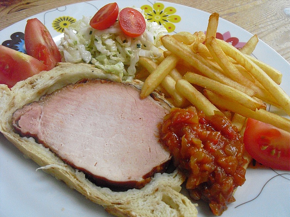 Was Passt Zu Kassler Im Brotteig Kasseler im Brotteig und Apfel - Merrettich (Rezept mit Bild) | Chefkoch.de