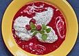 Quark - Mohnspeise mit Himbeeren