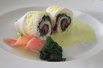 Fischfilet - Röllchen in Estragon - Schaum 4