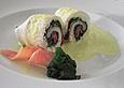 Fischfilet - R&ouml;llchen in Estragon - Schaum