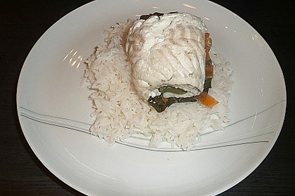 Fischfilet - Röllchen in Estragon - Schaum 12