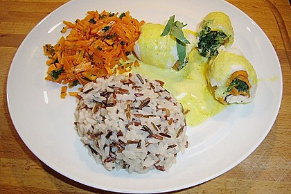 Fischfilet - Röllchen in Estragon - Schaum 8