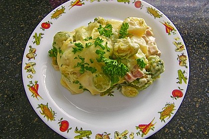 Kasseler - Rosenkohl - Auflauf 4
