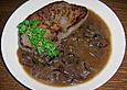Rindsh&uuml;ftsteak an Zwiebel - Bier - Sauce