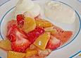 Obstsalat mit Eierlik&ouml;r - Creme