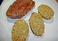 Kartoffeln mit Sesam - Kruste
