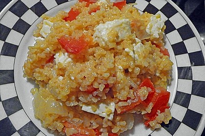 Bulgur - Tomaten - Feta - Pfanne 8