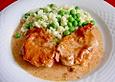 Lungenbraten mit Tomaten - Oberssauce
