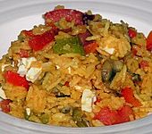 Vegetarische Reispfanne (Bild)