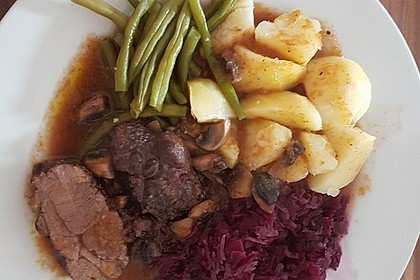 Wildschweinbraten in Steinpilz-Rotwein-Sauce 5