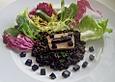 Foie Gras auf Belugalinsen und Portweingelee