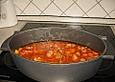 Putengulasch in Rotwein