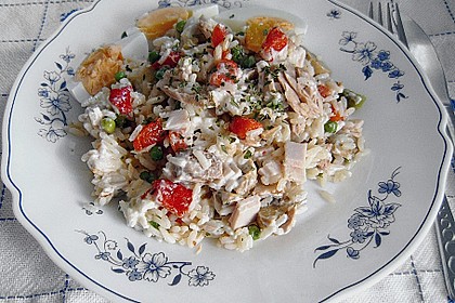 Thunfisch - Reis - Salat mit Pute und Ei 1