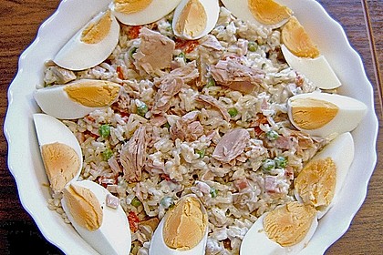 Thunfisch - Reis - Salat mit Pute und Ei 2