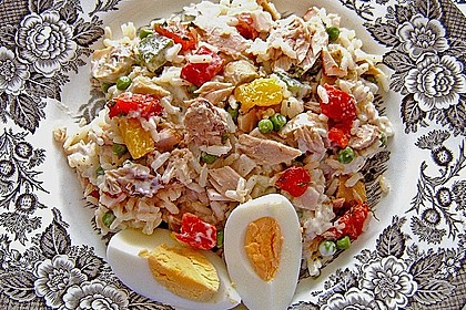 Thunfisch - Reis - Salat mit Pute und Ei 3