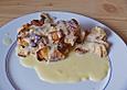 Apfelauflauf mit Vanilleso&szlig;e