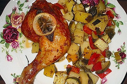 H&auml;hnchenkeulen mit mediterranem Gem&uuml;se 2