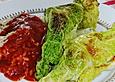Wirsing - Rouladen mit Schafsk&auml;se - Hirse - F&uuml;llung