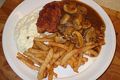 Rahmschnitzel mit J&auml;gerso&szlig;e 1
