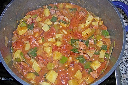 Bohneneintopf mit Cabanossi 9