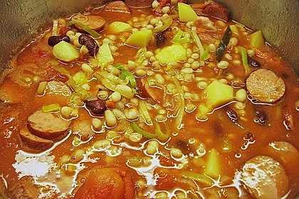 Bohneneintopf mit Cabanossi 5
