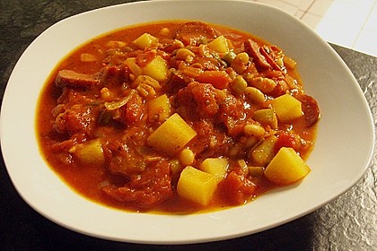Bohneneintopf mit Cabanossi 13