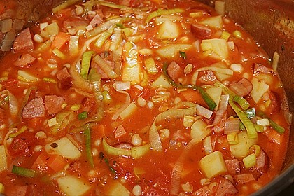 Bohneneintopf mit Cabanossi 7