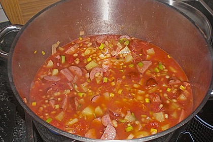 Bohneneintopf mit Cabanossi 6