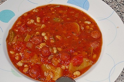 Bohneneintopf mit Cabanossi 10
