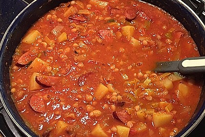 Bohneneintopf mit Cabanossi 1