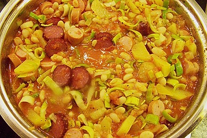 Bohneneintopf mit Cabanossi 3