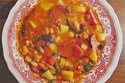 Bohneneintopf mit Cabanossi 8