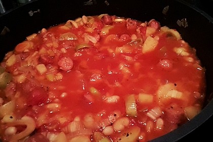 Bohneneintopf mit Cabanossi 14