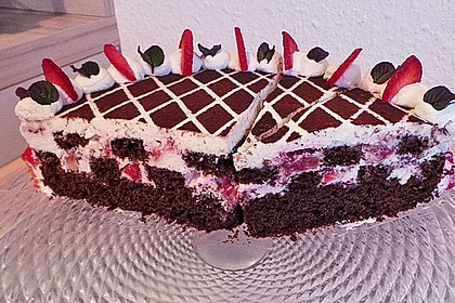 Himbeer - Schachbrett - Torte 25
