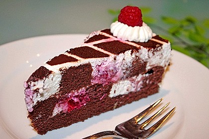 Himbeer - Schachbrett - Torte 28