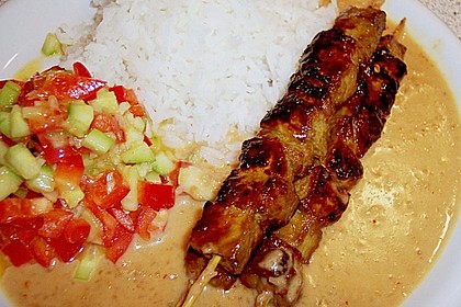 Rindfleisch - Satay mit Erdnussso&szlig;e