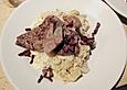 Kaninchenleber mit Sahnesauerkraut