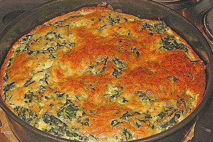 Spinatkuchen mit gekochtem Schinken 1