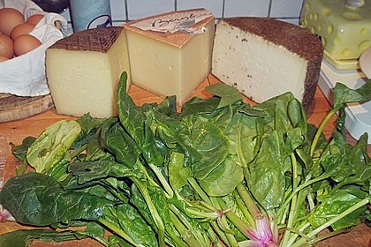 Spinatkuchen mit gekochtem Schinken 2