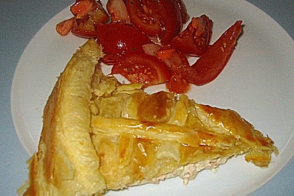 Gef&uuml;llter Bl&auml;tterteig mit Lachs 6